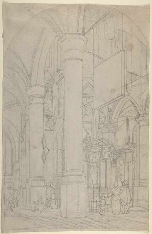 Jan Hendrik Verheijen - Interior of the New Church in Delft with the Tomb of William the Silent