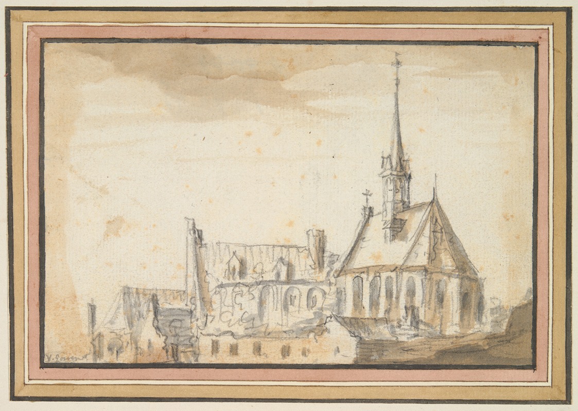Jan van Goyen - View of a Church and other Buildings