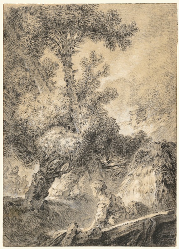 Jean-Baptiste Huet - Shepherd and Shepherdess in a Bucolic Landscape