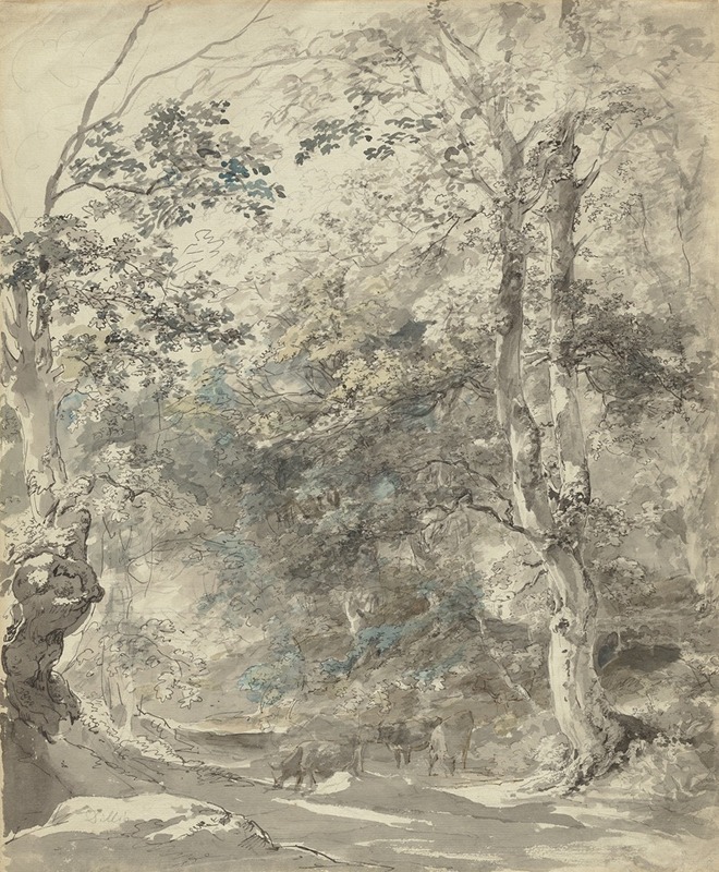 Johann Georg von Dillis - Wooded Landscape with Cows