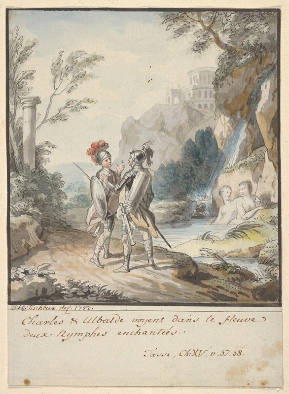 Johann Heinrich Wilhelm Tischbein - Carlo and Ubaldo Resisting the Enchantments of Armida’s Nymphs