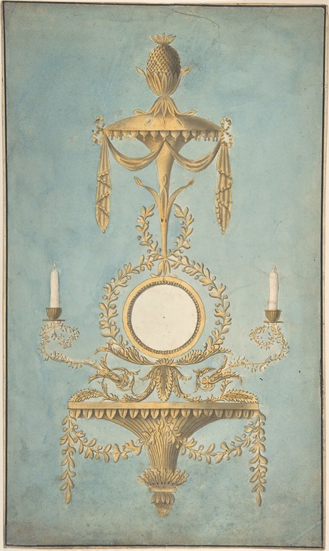 John Yenn - Design for a Sconce with a Mirror