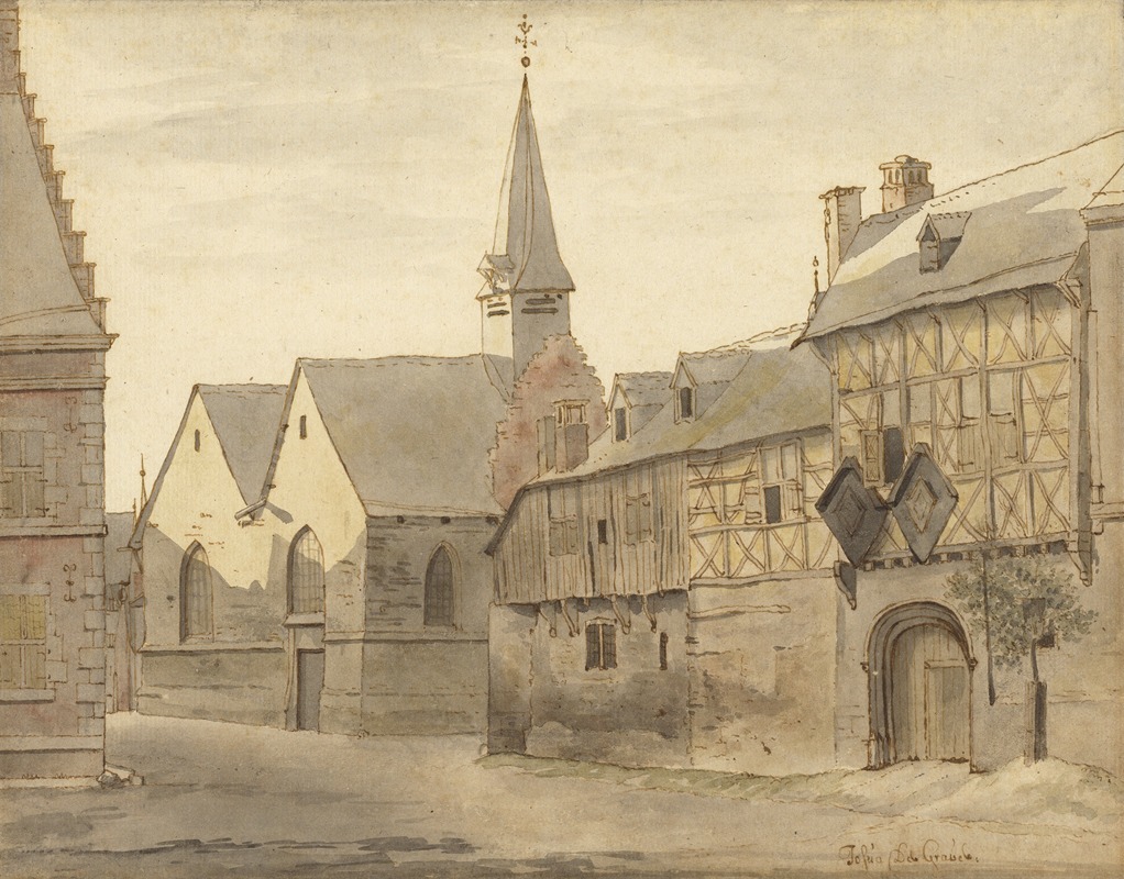Josua de Grave - View of the St. Jacob’s Church and the Inn, Maastricht