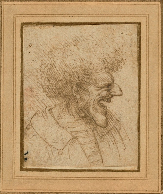 Leonardo da Vinci - Caricature of a Man with Bushy Hair