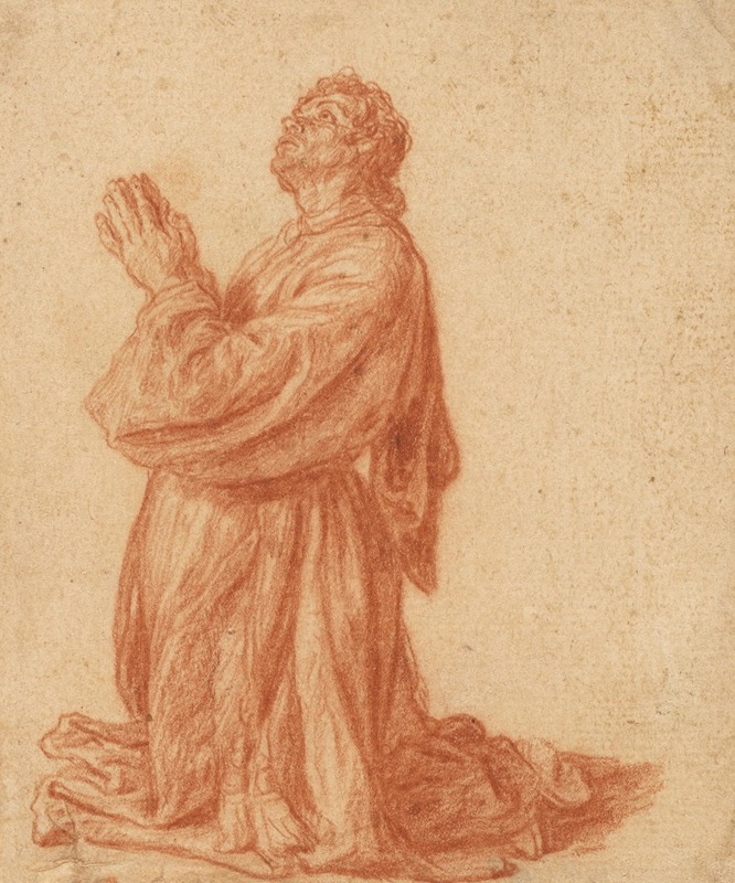 Pieter Lastman - Study of a Kneeling Man