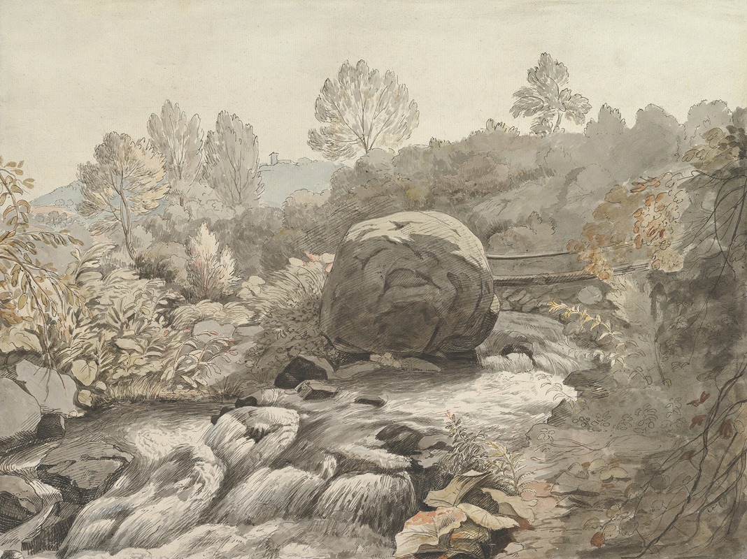 Samuel Woodforde - A Rocky Stream, Italy