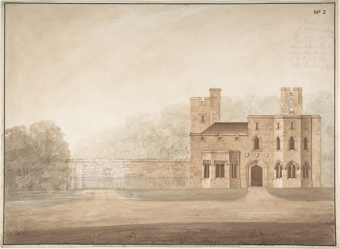 Sir Jeffry Wyatville - Design for Bishopsgate Lodge, at Windsor Castle, Berkshire