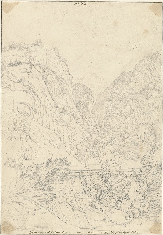 Sir John Frederick William Herschel - Ravine in the Simplon opposite Isella