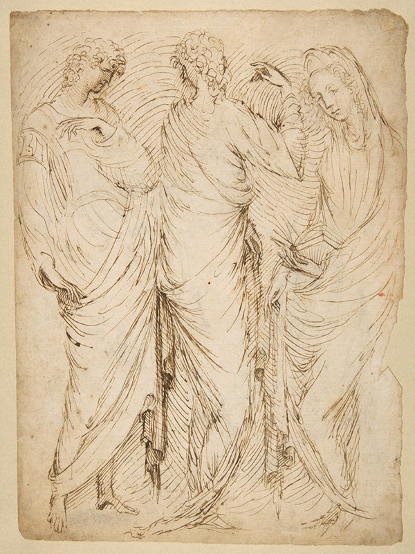 Stefano da Verona - Three Standing Figures