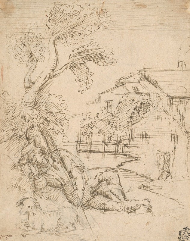 The Veneto - Landscape with a Shepherd in Repose