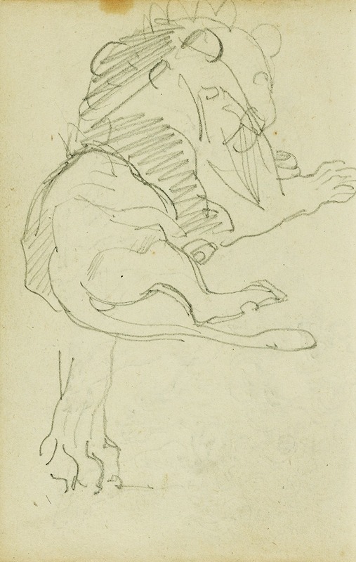 Théodore Géricault - Seated lion