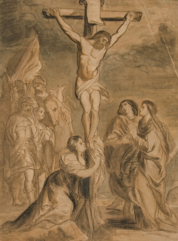 Théodore Géricault - Christ on the Cross Surrounded by Virgin and Saints