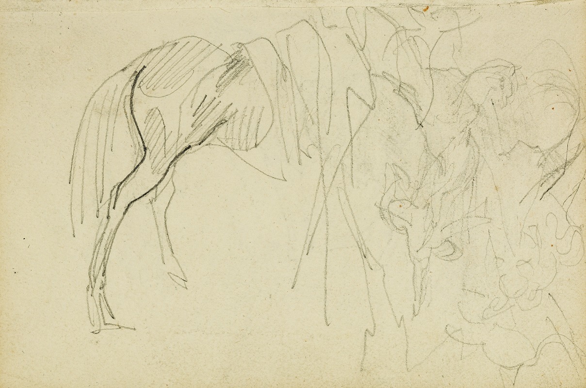 Théodore Géricault - Compositional study, horse studies