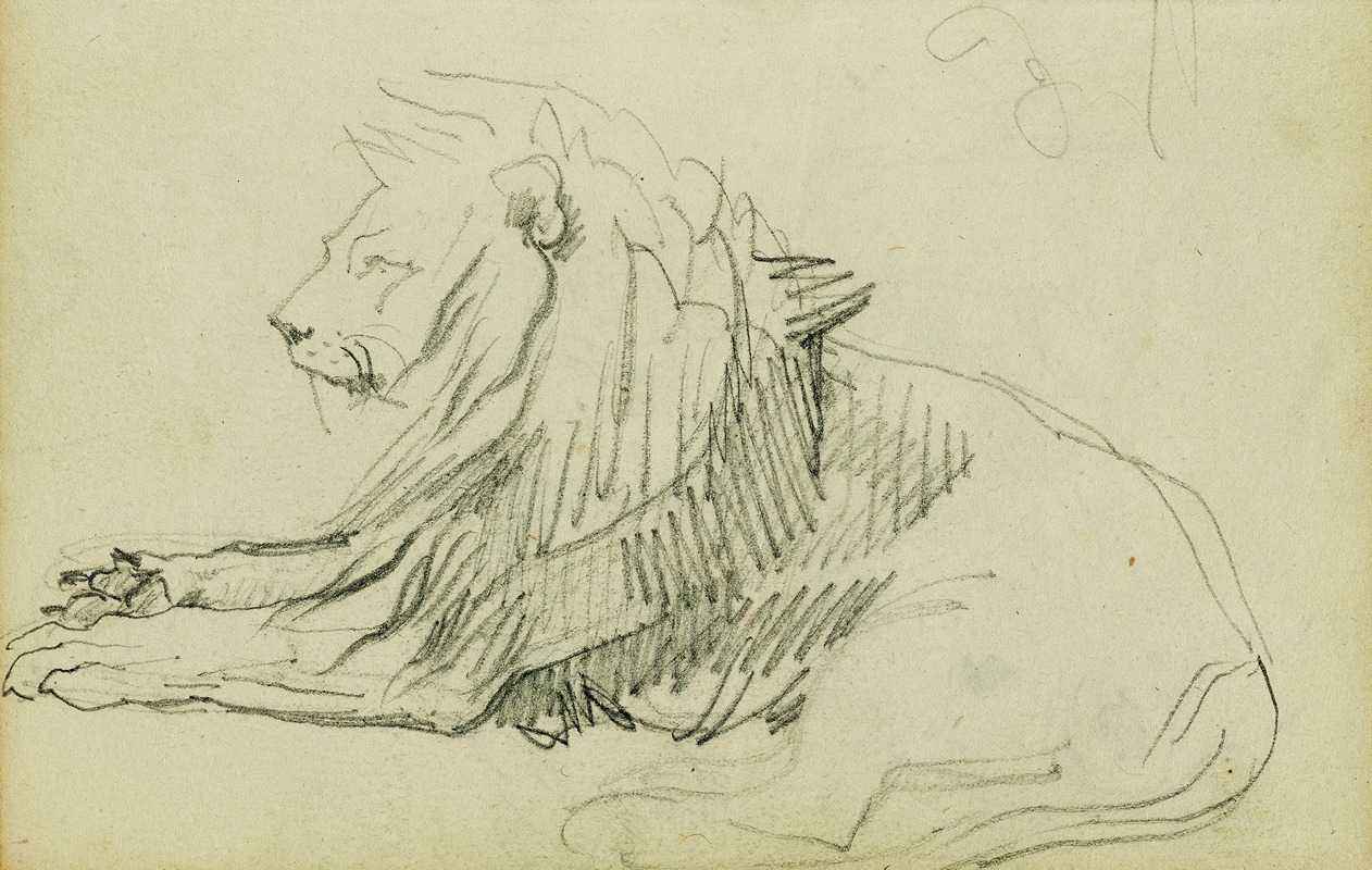 Théodore Géricault - Seated lion