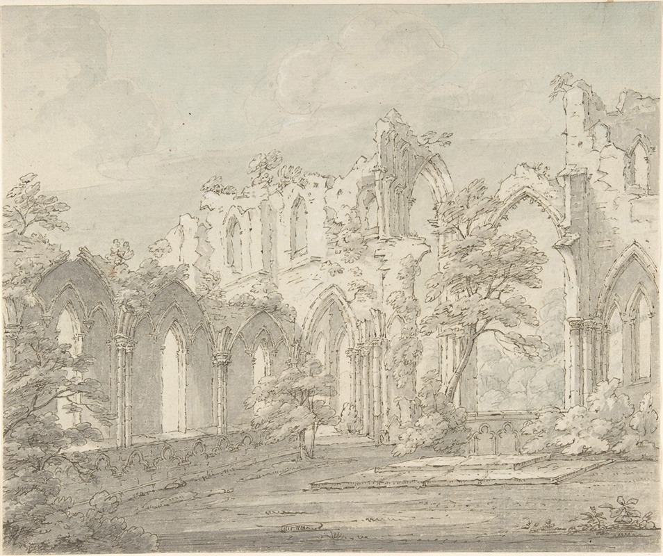 Thomas Sunderland - Interior view of Fountains Abbey, Yorkshire