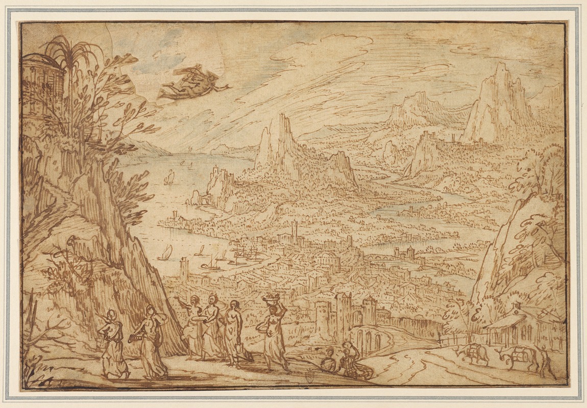 Tobias Verhaecht - An Extensive Estuary Landscape with the Story of Mercury and Herse