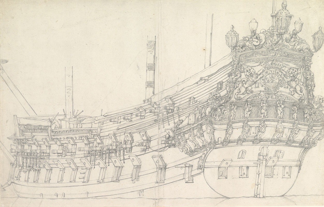Willem van de Velde the Elder - Dutch Ship; The Tholen