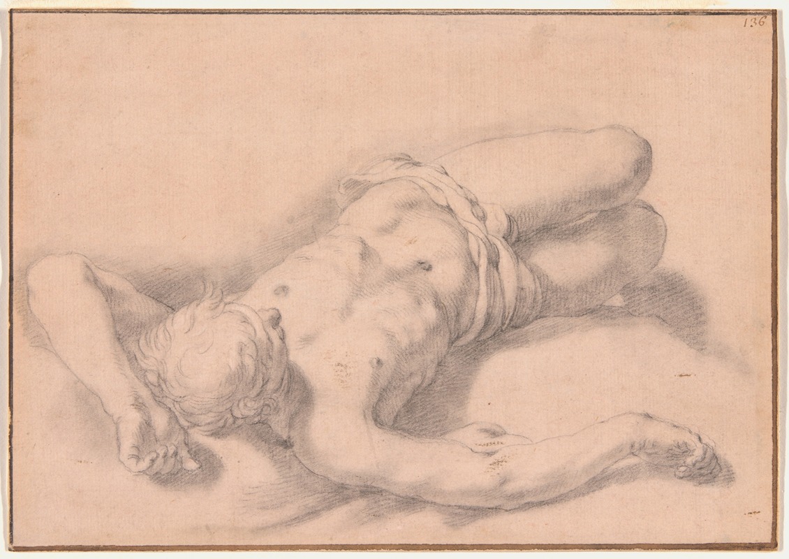 Abraham Bloemaert - Study of a Nude Man