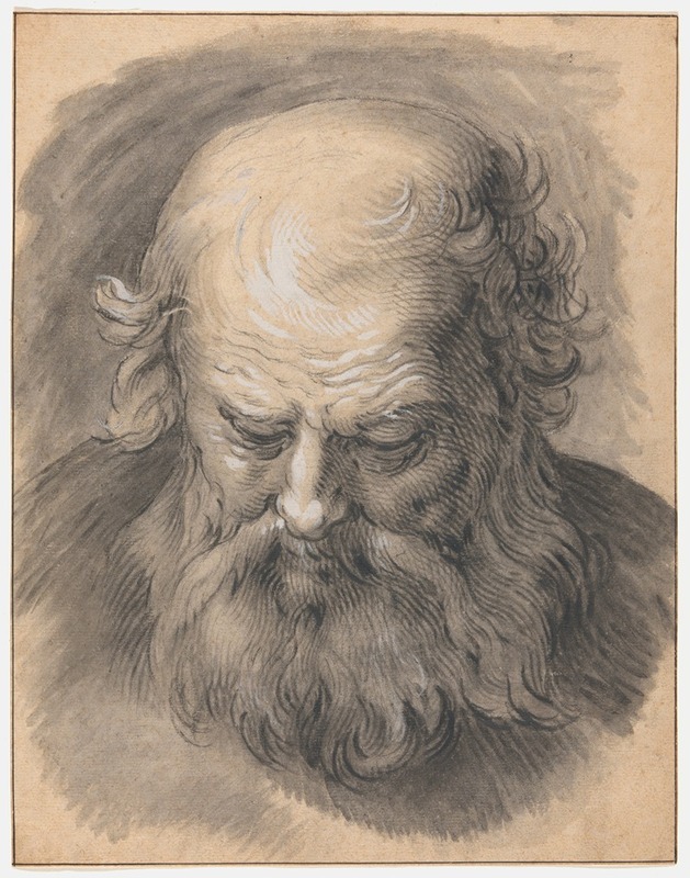 Abraham Bloemaert - Study of the Head of a Bearded Man