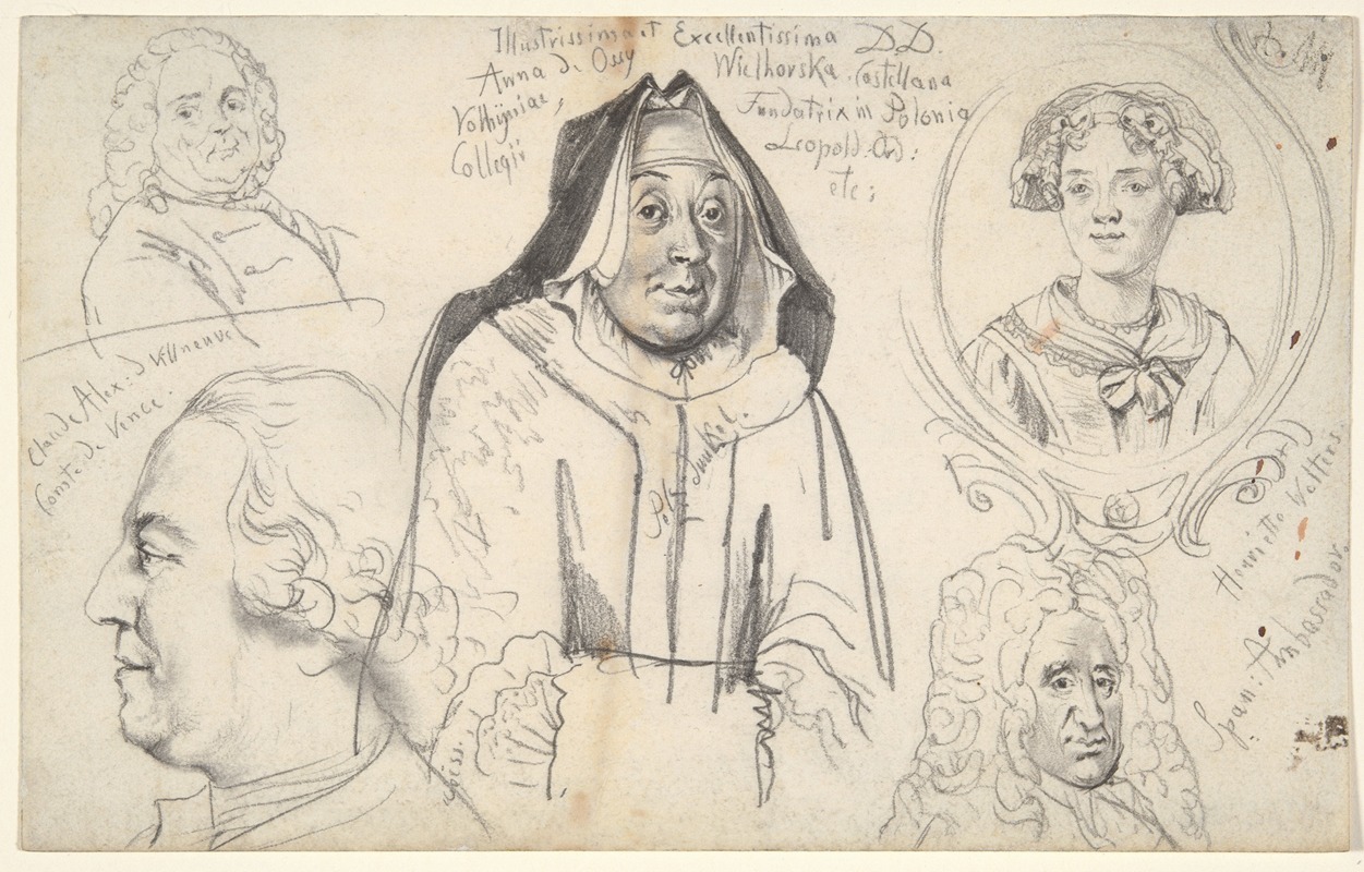 Adolph von Menzel - Study of Heads