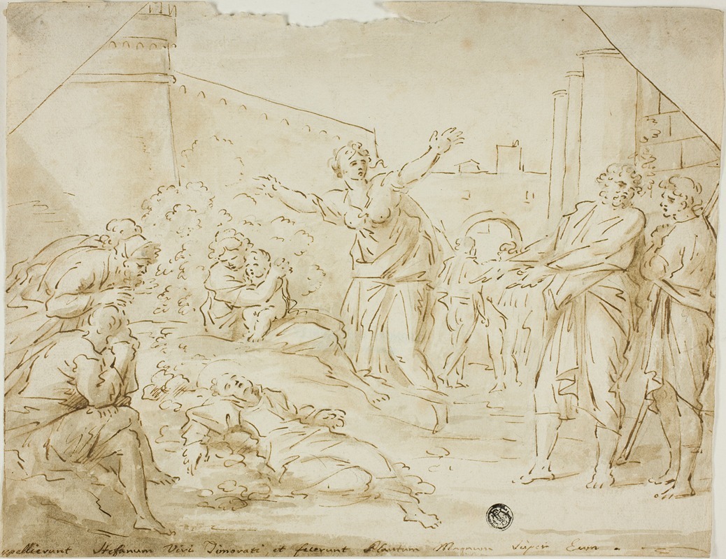 After Annibale Carracci - Mourning over the Body of Saint Stephen