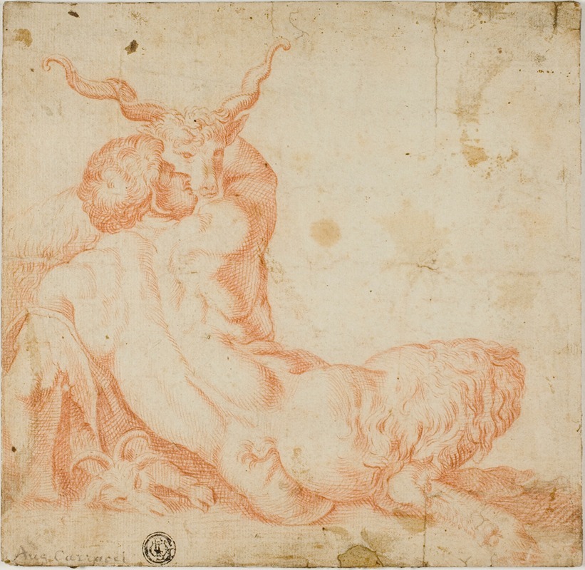 After Annibale Carracci - Satyr and Goat