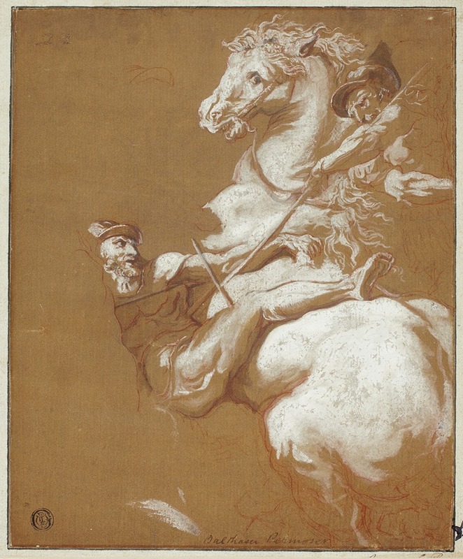 After Balthasar Permoser - Combat Between Horseman and Footsoldier