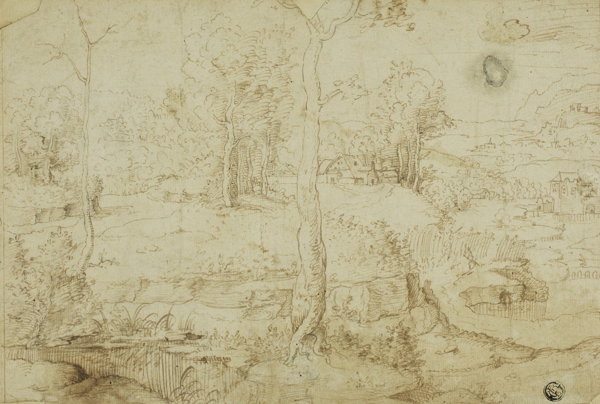 After Cornelius Massys - Landscape with Tree in Center