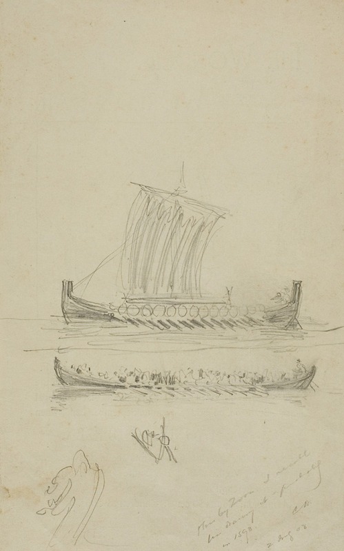 Anders Zorn - Sketch of Captain Anderson’s Sailing Vessel
