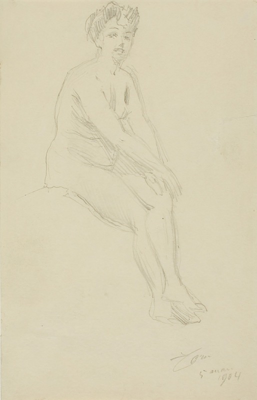 Anders Zorn - Seated Female Nude