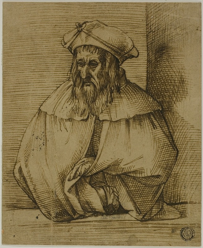 Bartolomeo Passarotti - Half-Length Sketch of a Gentleman Wearing Hat and Cape