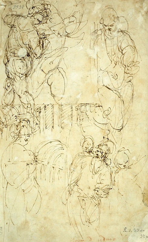 Battista Franco - Sketches of Figures