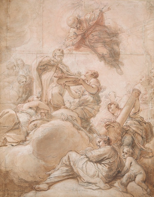 Benedetto Luti - Allegory of the Elevation of Cardinal Deacon Oddone Colonna to the Papal Chair as Pope Martin V