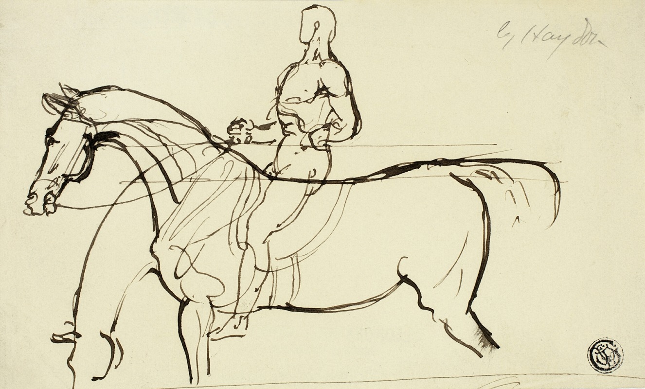 Benjamin Robert Haydon - Sketch of Horse and Rider