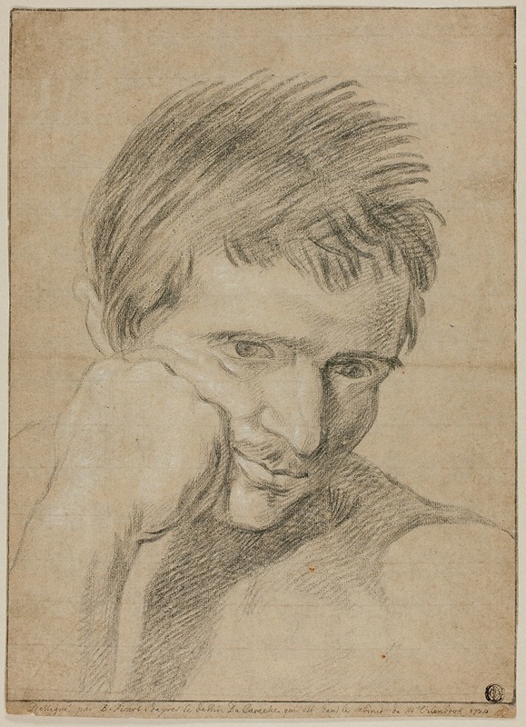 Bernard Picart - Bust of Young Man Resting Chin on Hand