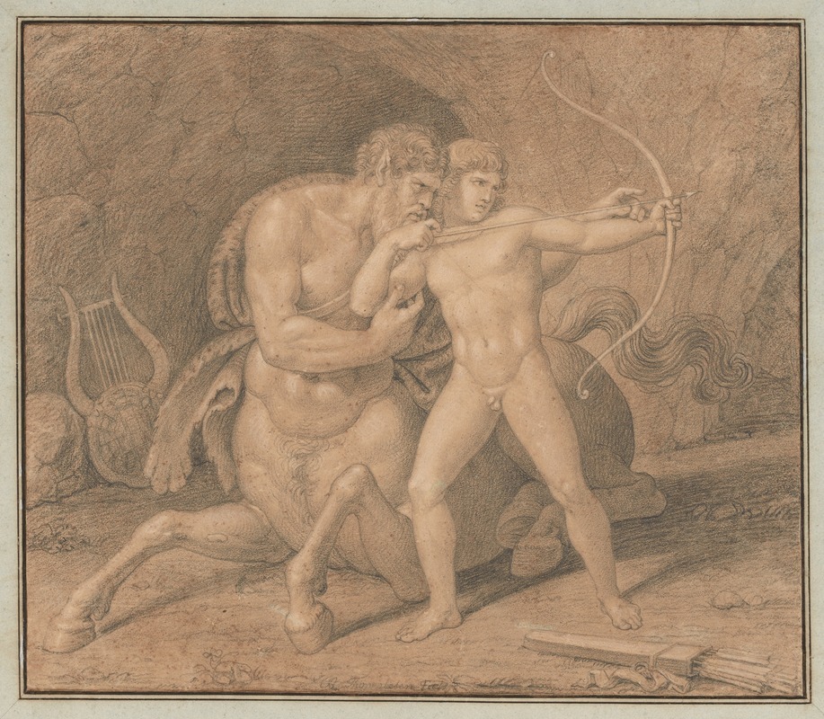 Bertel Thorvaldsen - Chiron Teaching Achilles to Shoot with the Bow