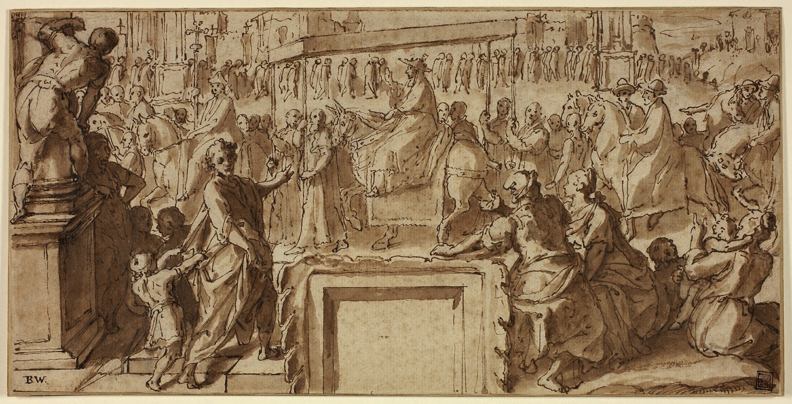 Cesare Nebbia - Saint Charles Borromeo Entering the Town of Pavia