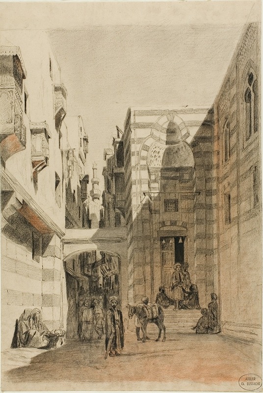 Charles François Eustache - Egyptian Street Scene