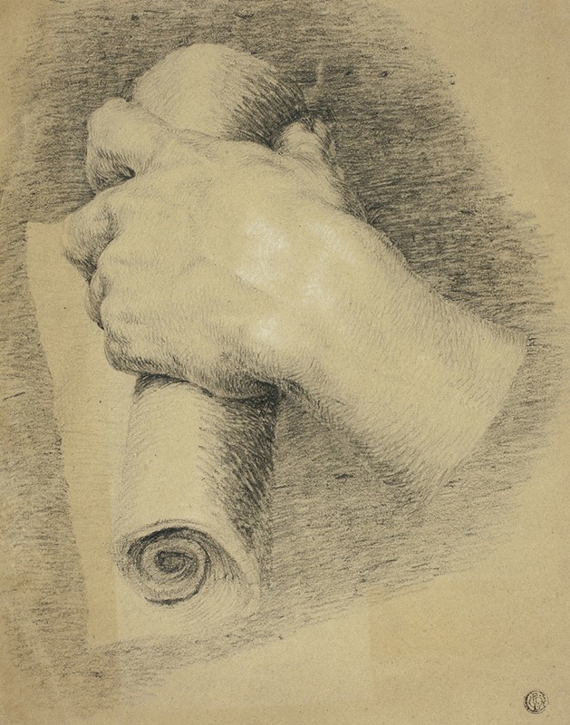 Charles Lucy - Hand Holding Roll of Papers