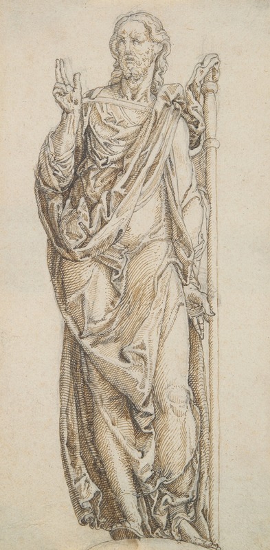 Circle of Lambert Lombard - Study for a Draped Figure of Christ