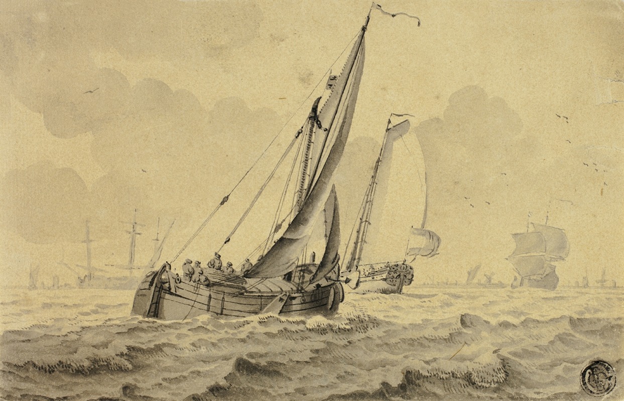 Cornelis de Grient - Boats in Full Sail