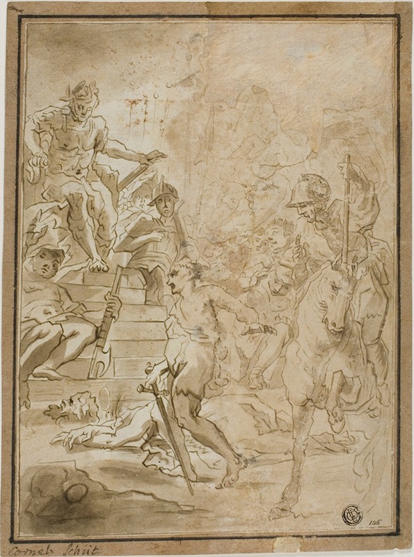Cornelis Schut - Beheading of Male Saint in Presence of Roman Ruler
