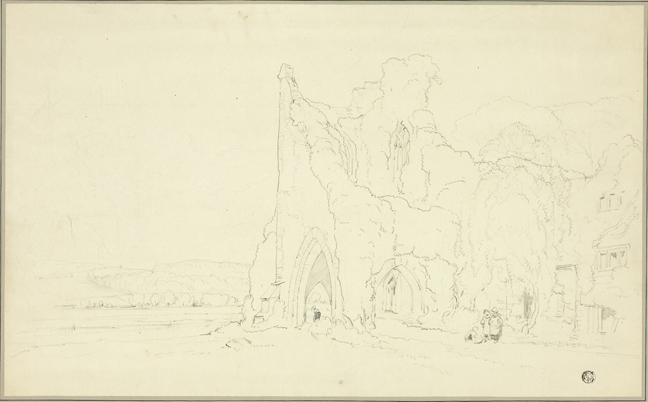 Cornelius Varley - Landscape with Gothic Ruins