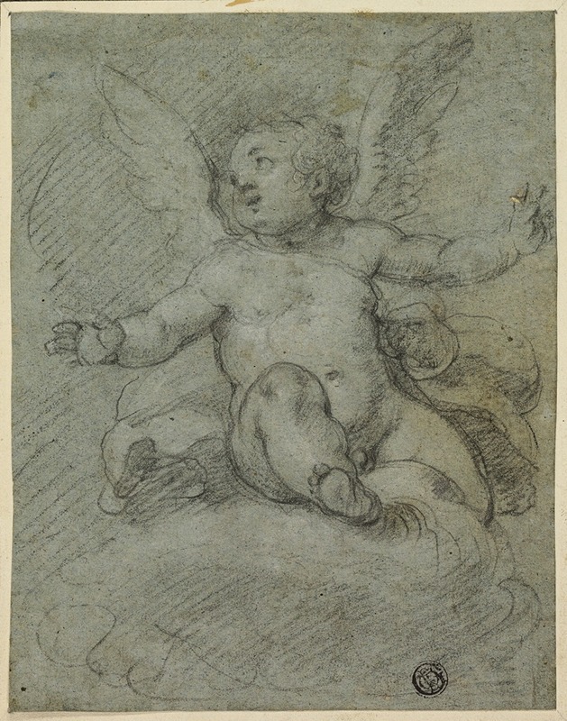 Denys Calvaert - Putto Seated on Clouds