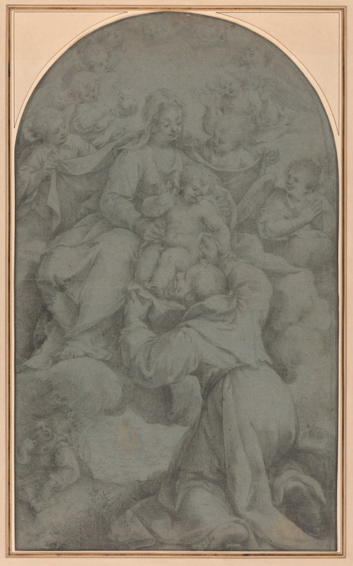 Denys Calvaert - Saint Francis of Assisi Adoring the Virgin and Child