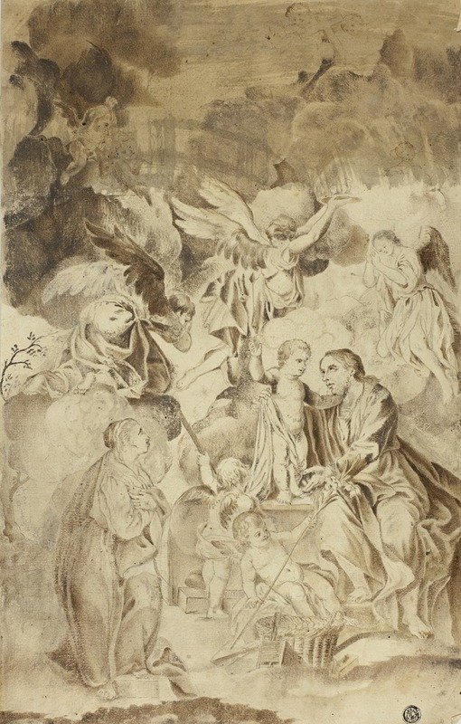 El Greco (Domenikos Theotokopoulos) - Beholding Vision of Christ Child and Saint Joseph