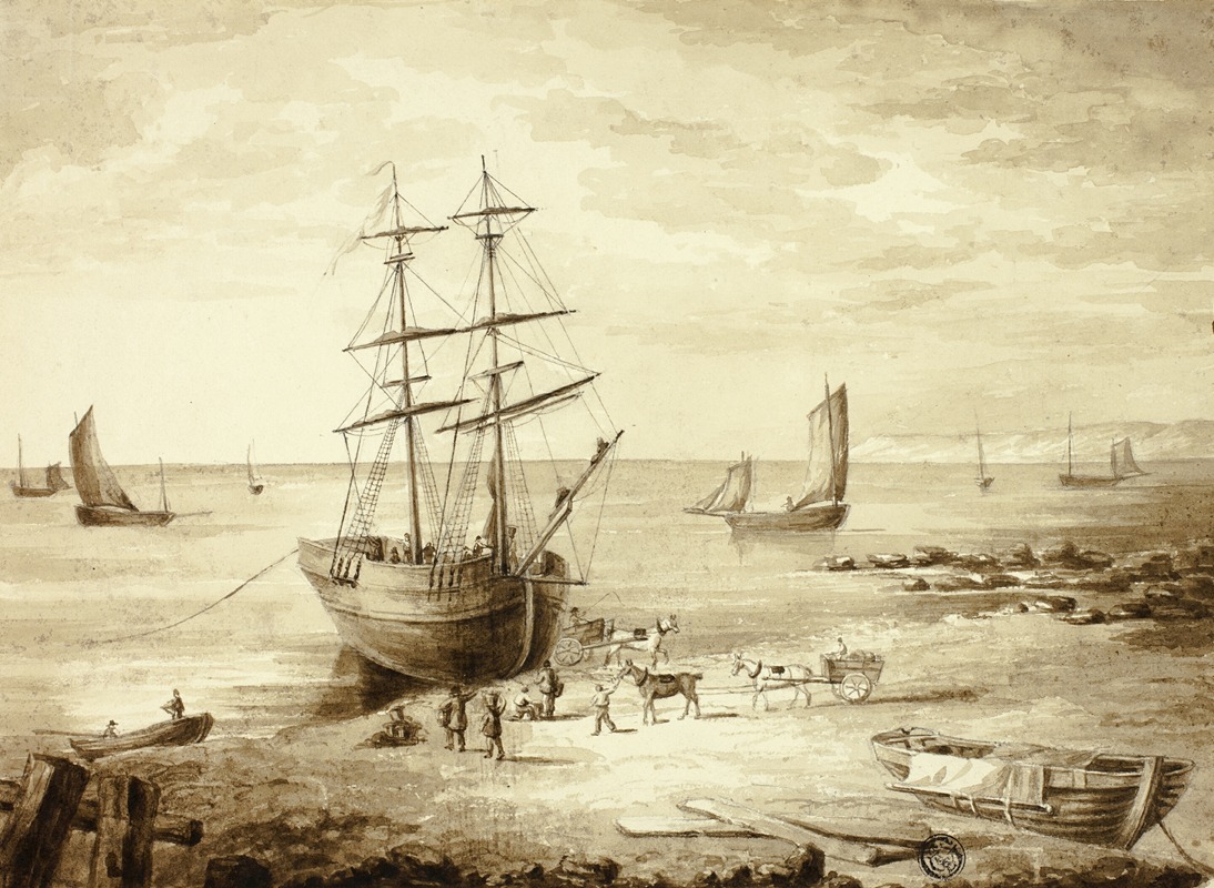 Elizabeth Murray - Loading Boat in Port
