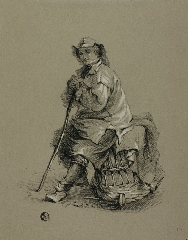 Eugene Blery - Fisherman Seated on Lobster Pot