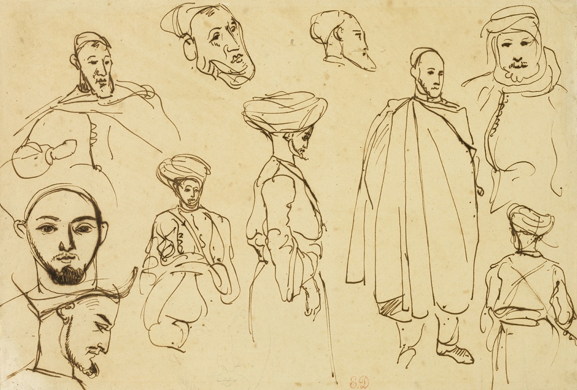 Eugène Delacroix - Sketches of Algerian Men