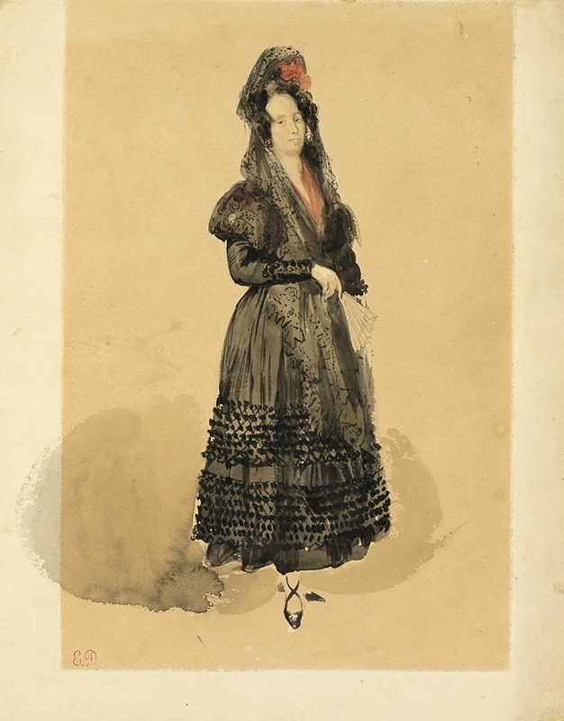Eugène Delacroix - Young Spanish Lady in Costume of Manola